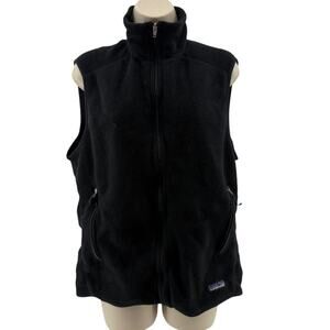 Patagonia Synchilla Full Zip Fleece Vest Lined Black Mens Medium